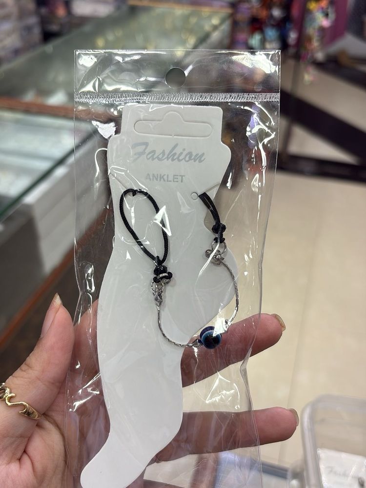 Fashion Anklet with Blue Charm