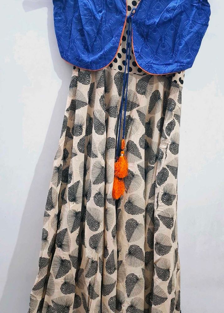 Ethnic Gown With Jacket Price Drop