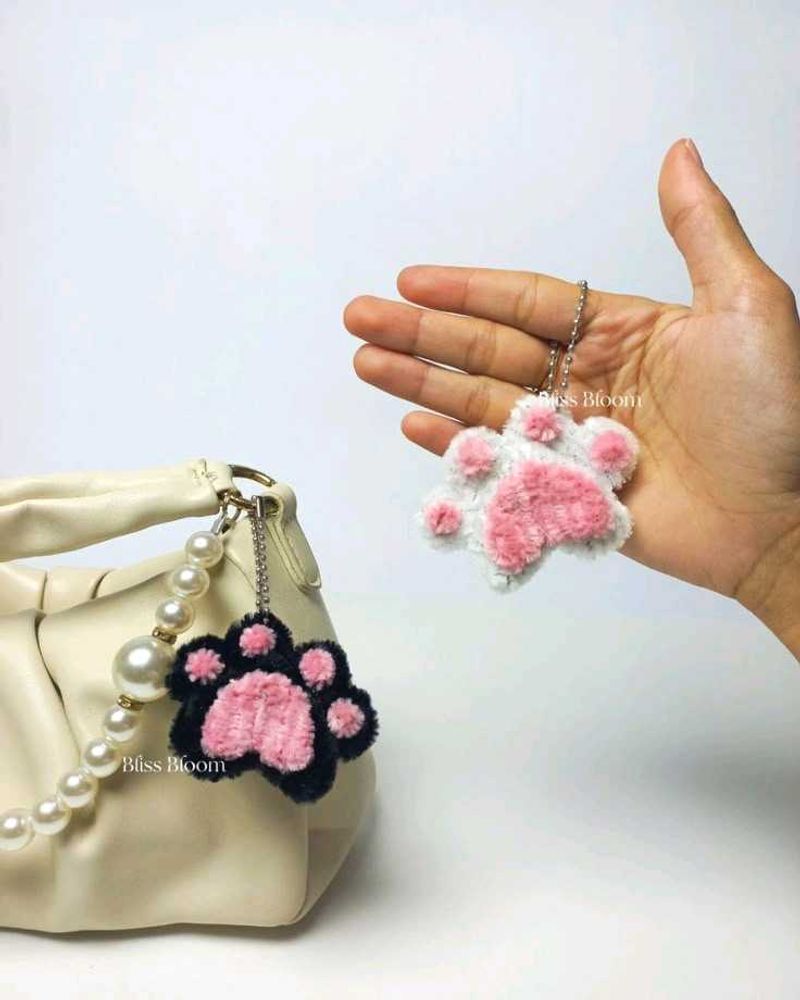 Cute Paw Print Keychain Charm ( Any 1)