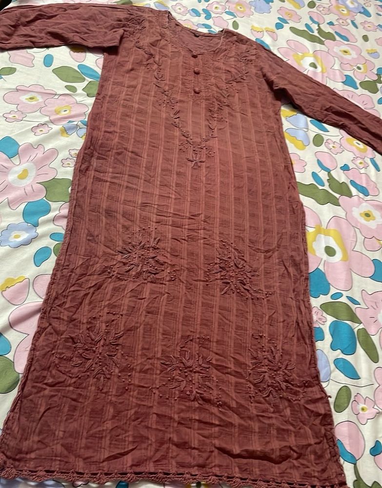 Embroidered Cotton Kurta for women’s 😍