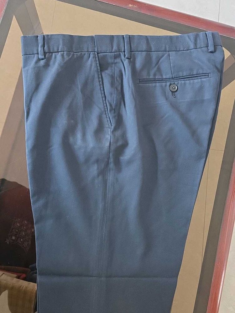 Men's navy blue Cotton Trousers