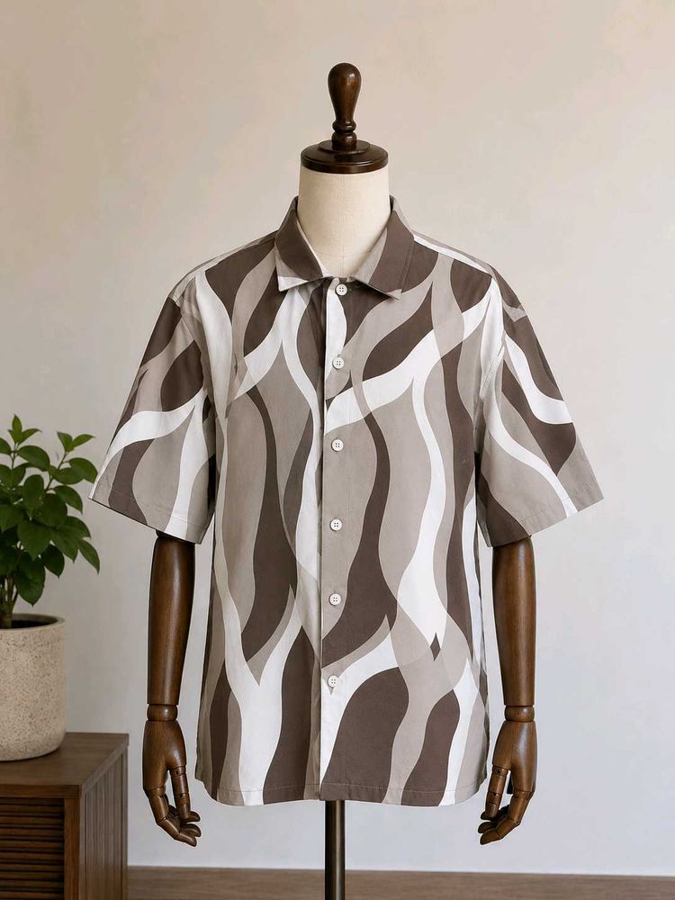 Men's Graphic Print Short Sleeve Shirt