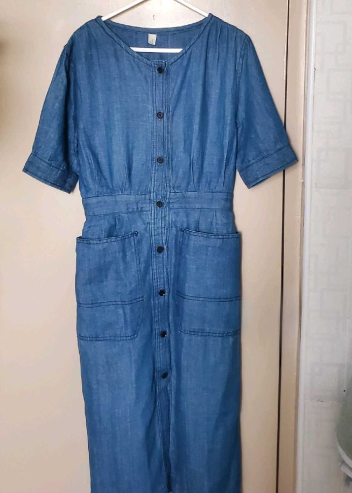 Classic 90s denim midi sundress