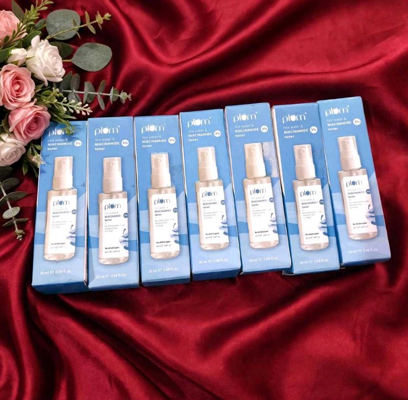 COMBO OF 7 Plum 3% Niacinamide &amp; Rice Water Face T