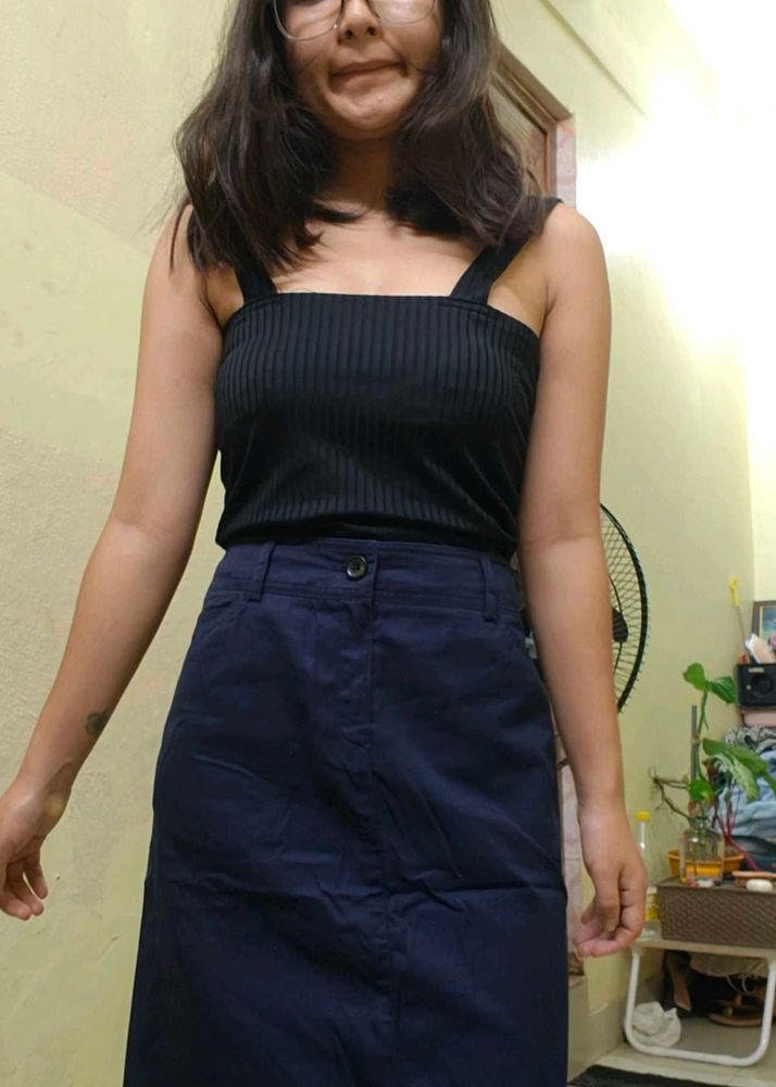 Navy blue skirt