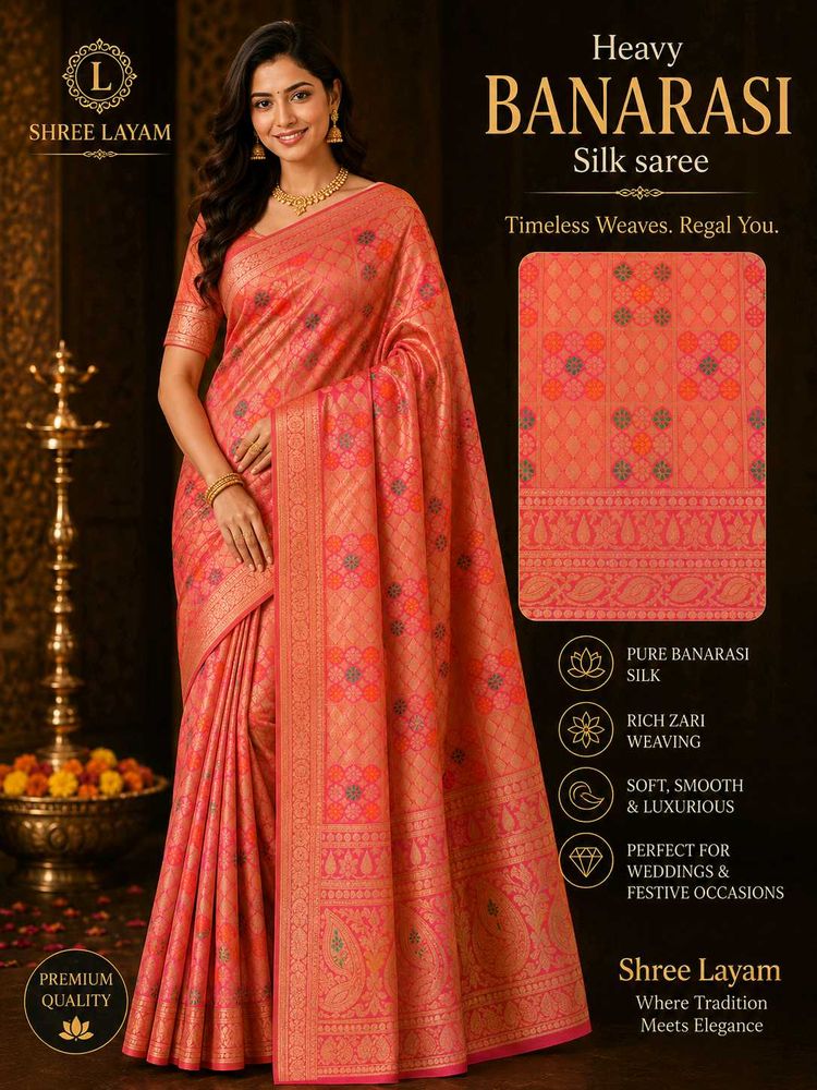 Heavy Banarasi Silk Saree - Timeless Elegance