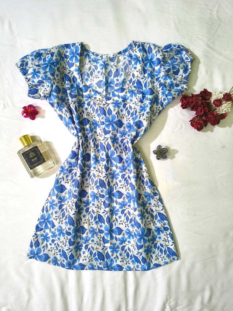 floral Corset back kurti 🦢💙