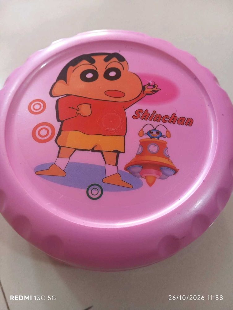 Shinchan Pink Round Container