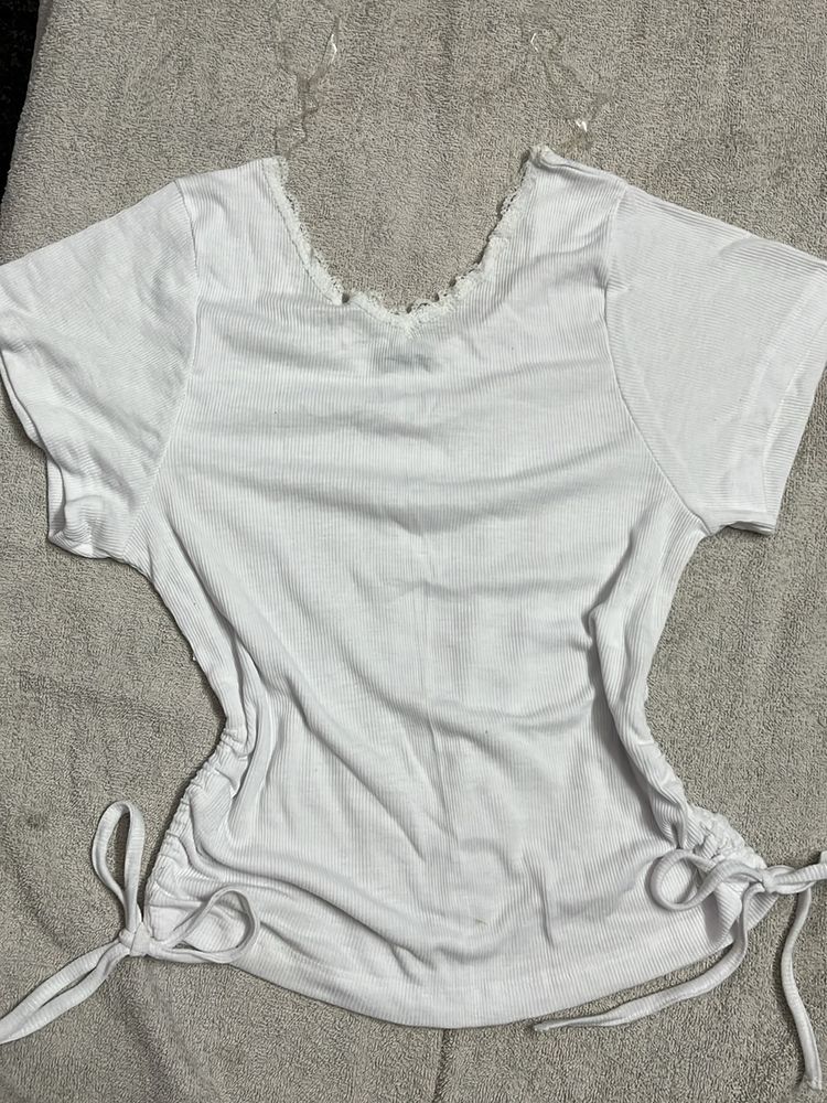 Korean Coquette Lace White Top🎀