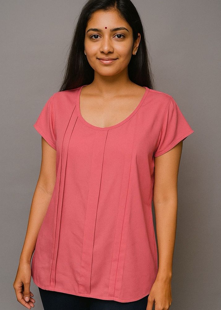Coral Flutter Sleeve Top