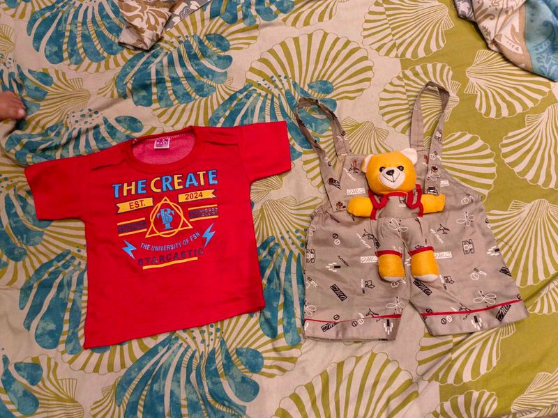 Cute Baby Outfit with Teddy Bear