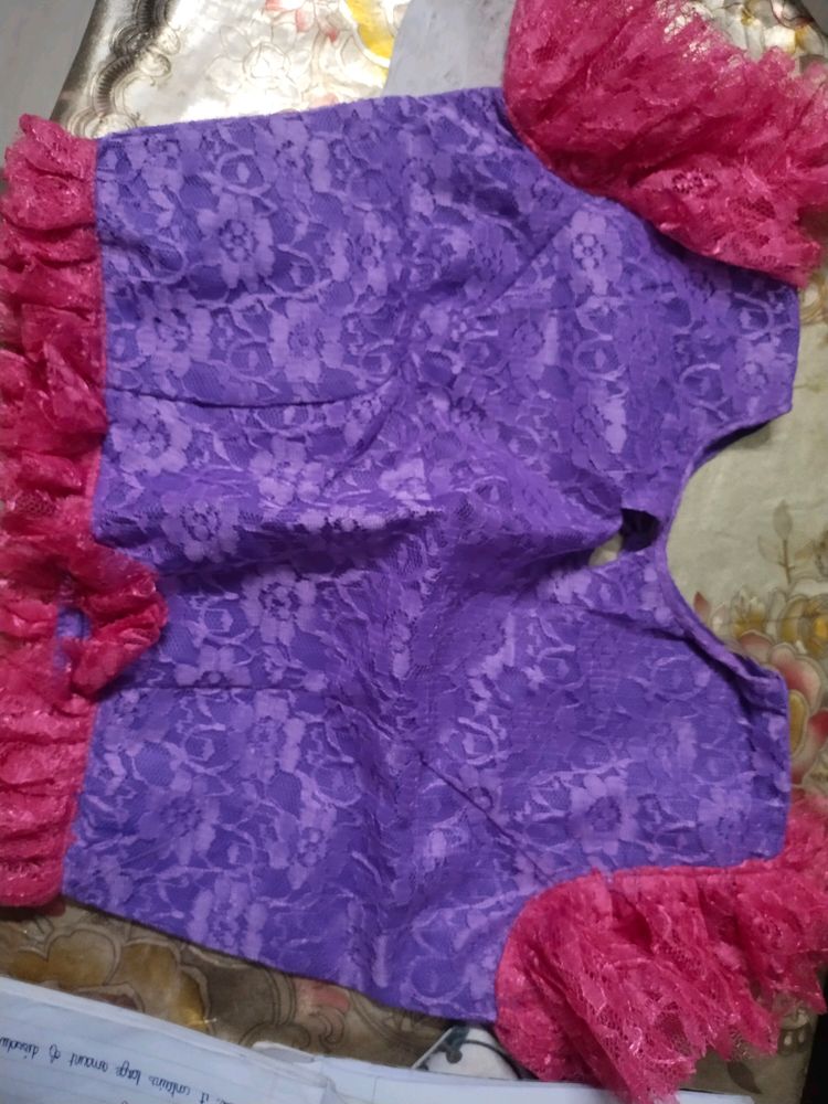 Pink Purple New Crop Top Without Tag