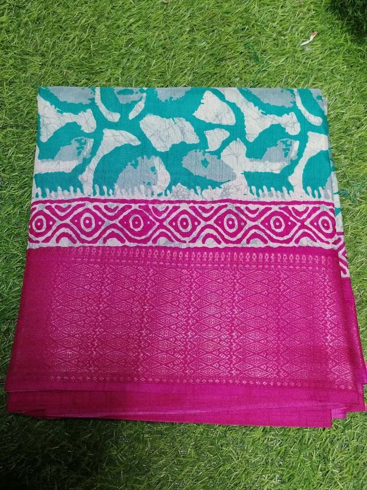 Beautiful Teal &amp; Pink Saree