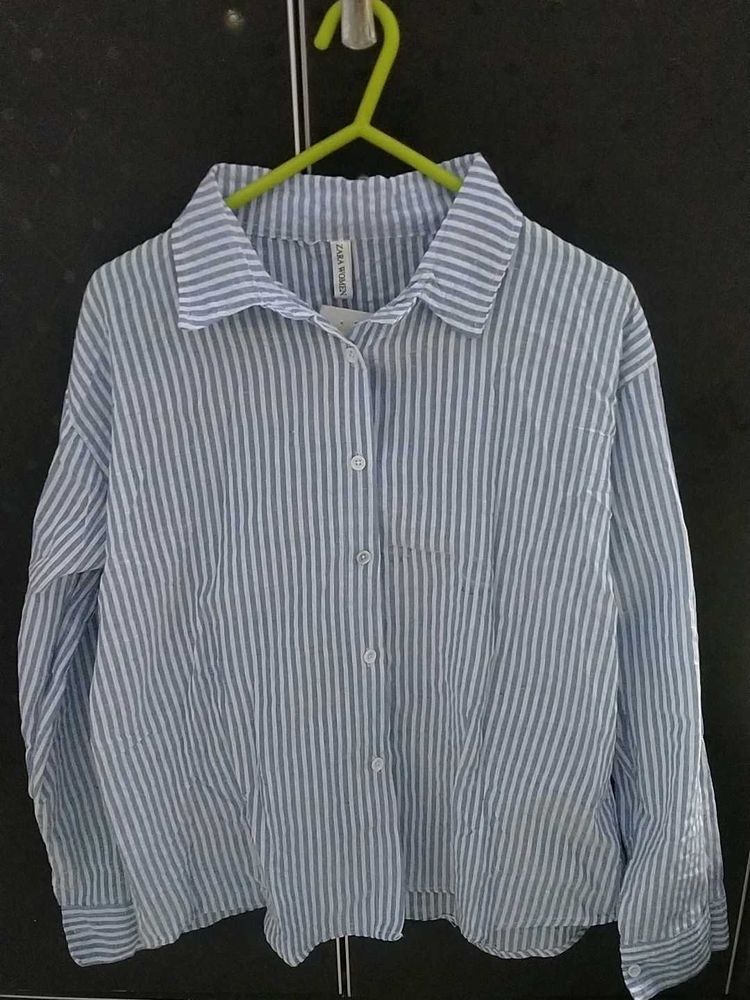 Zara Striped Oversized Shirt