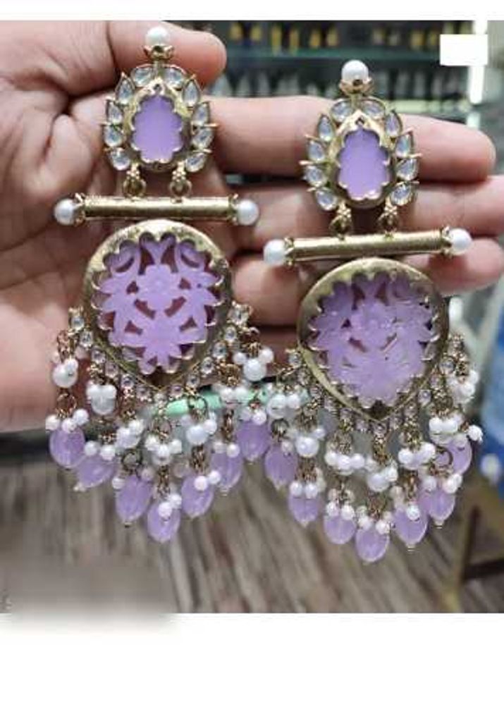 Exquisite Lavender Stone Earrings