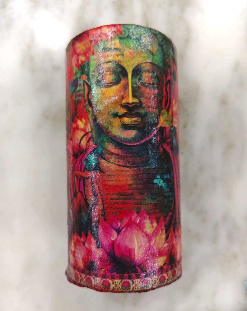 Vibrant Buddha Showpiece/penstand/vase