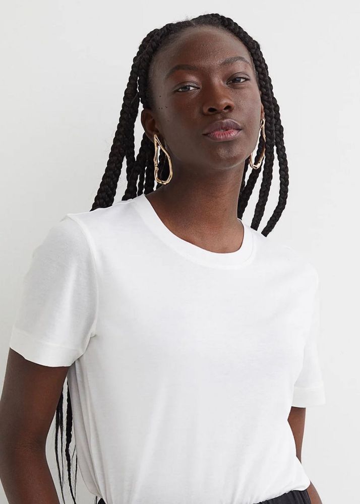 H&amp;M women silk and cotton blend t shirt