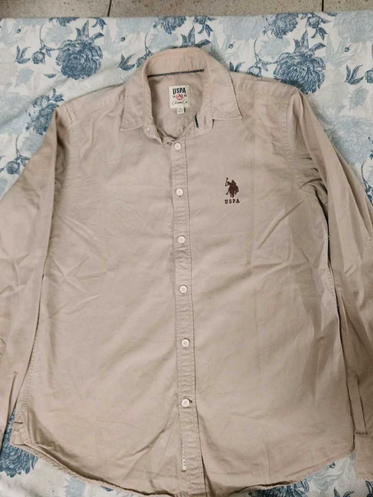 US Polo Assn. Khakhi Men's Casual Shirt