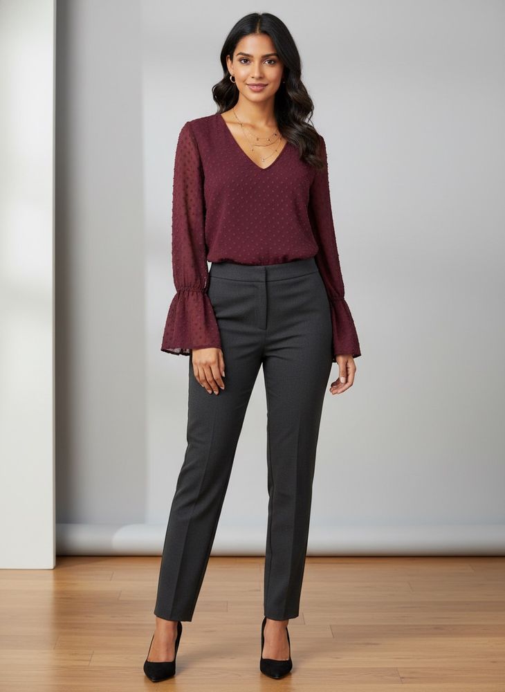Maroon evening top