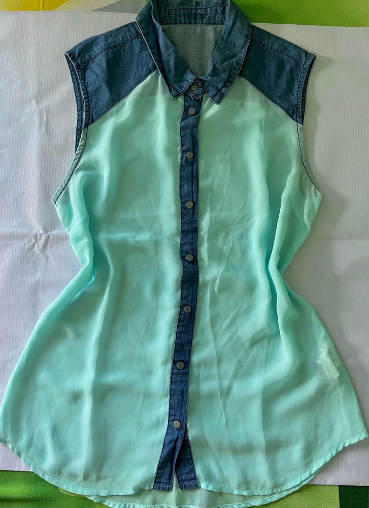 Mint &amp; Denim Sleeveless Top