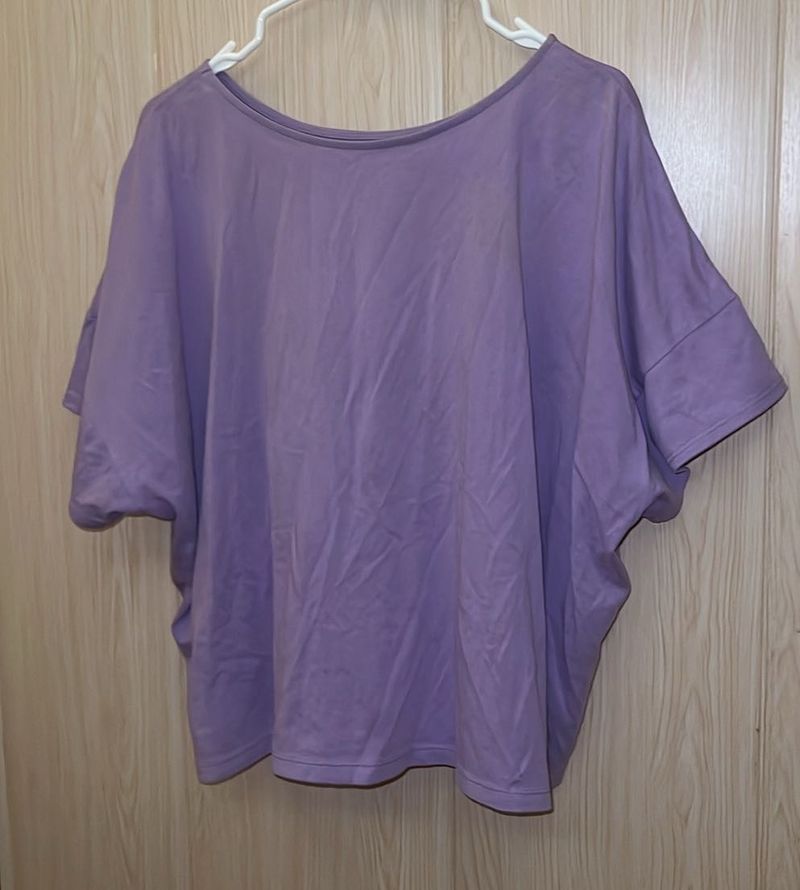 Lilac Oversized Batwing T-Shirt