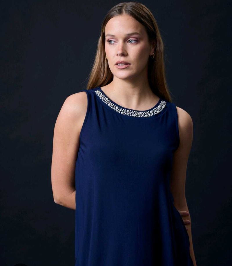 blue tops with stones.