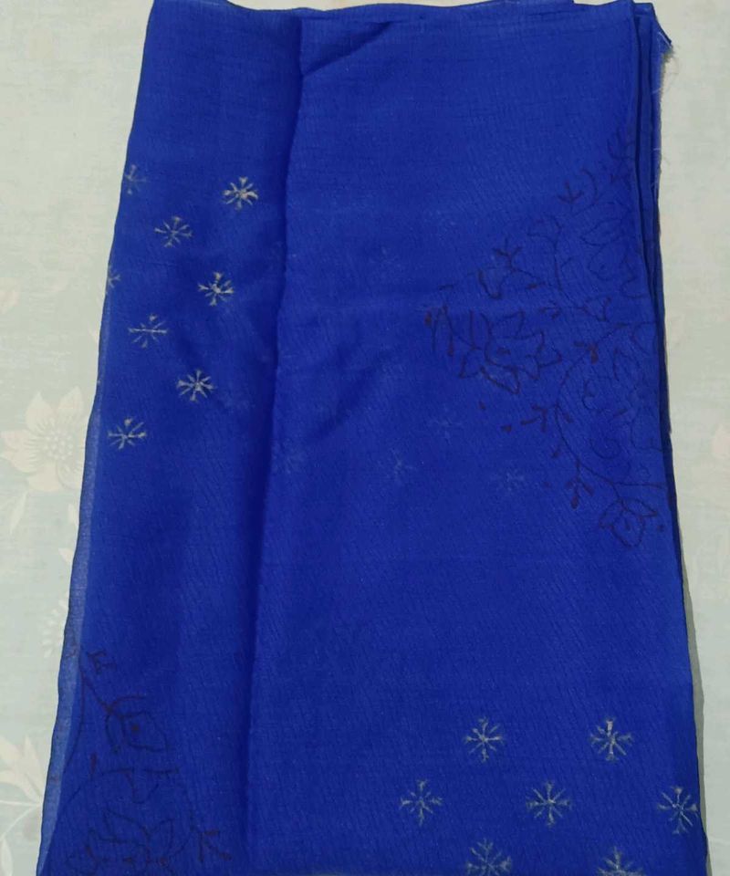 Vibrant Blue Printed Dupatta