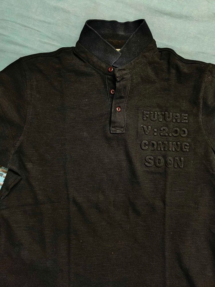 Stylish Black Polo T-Shirt