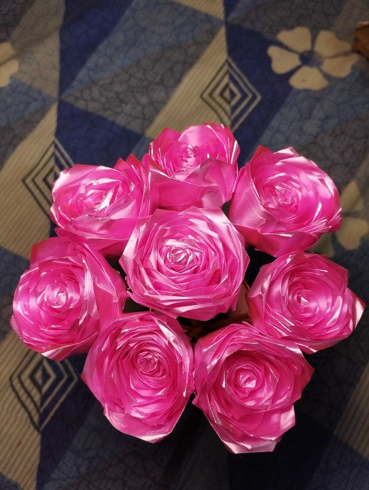 Pink Ribbon Roses Bouquet