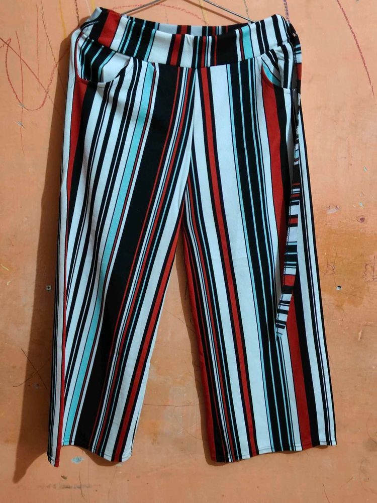 Colorful Striped Palazzo Pants