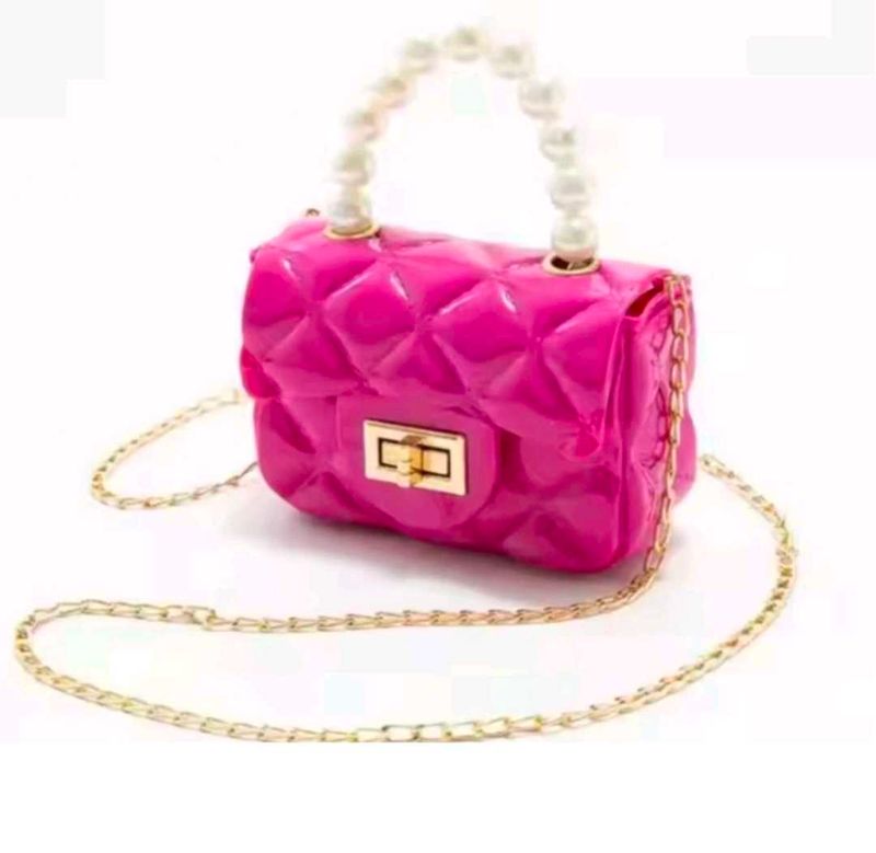 👛Jelly Handbag with Pearl Handle