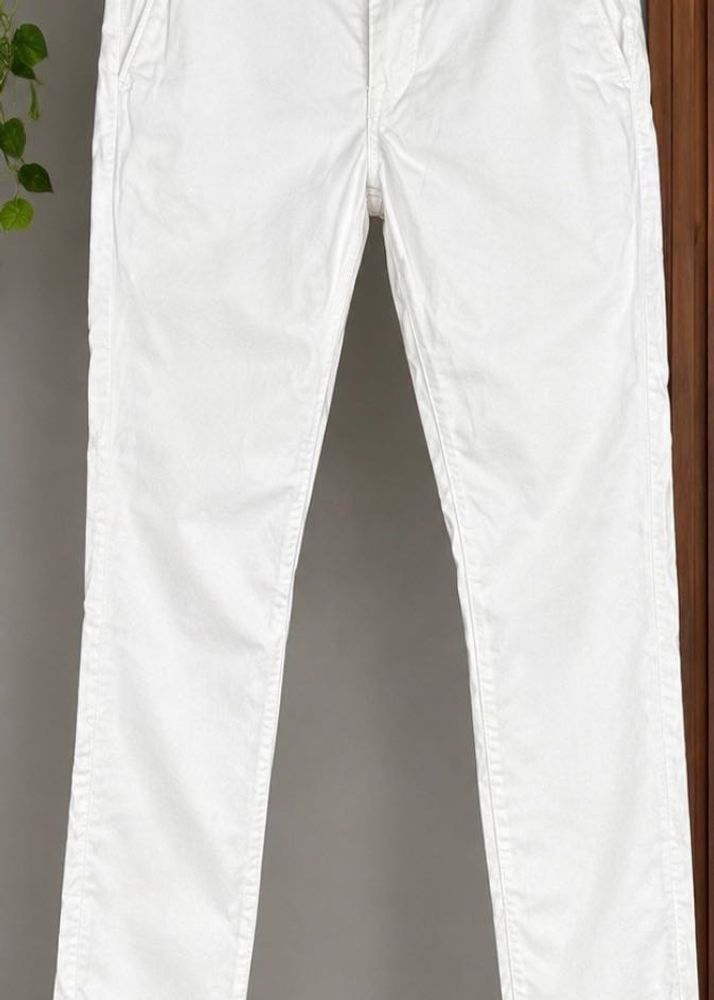 Classic White Casual Pants