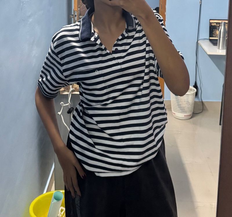 Striped Polo T-Shirt