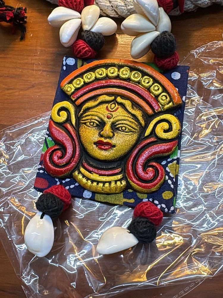 Handmade Goddess Durga neck piece with earrings