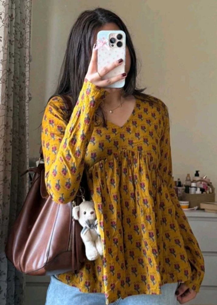 Boho Floral Print Kurta
