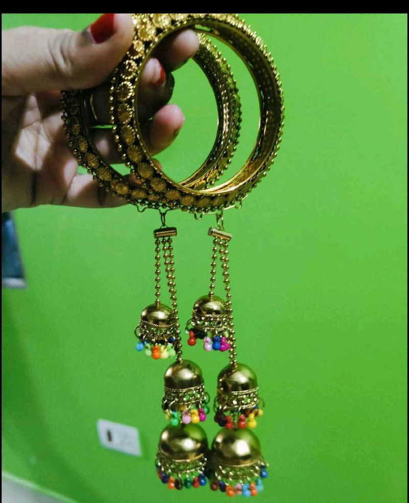 Golden Jhumka Bangles