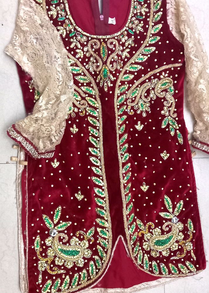 Heavy Work Velvet Dress
