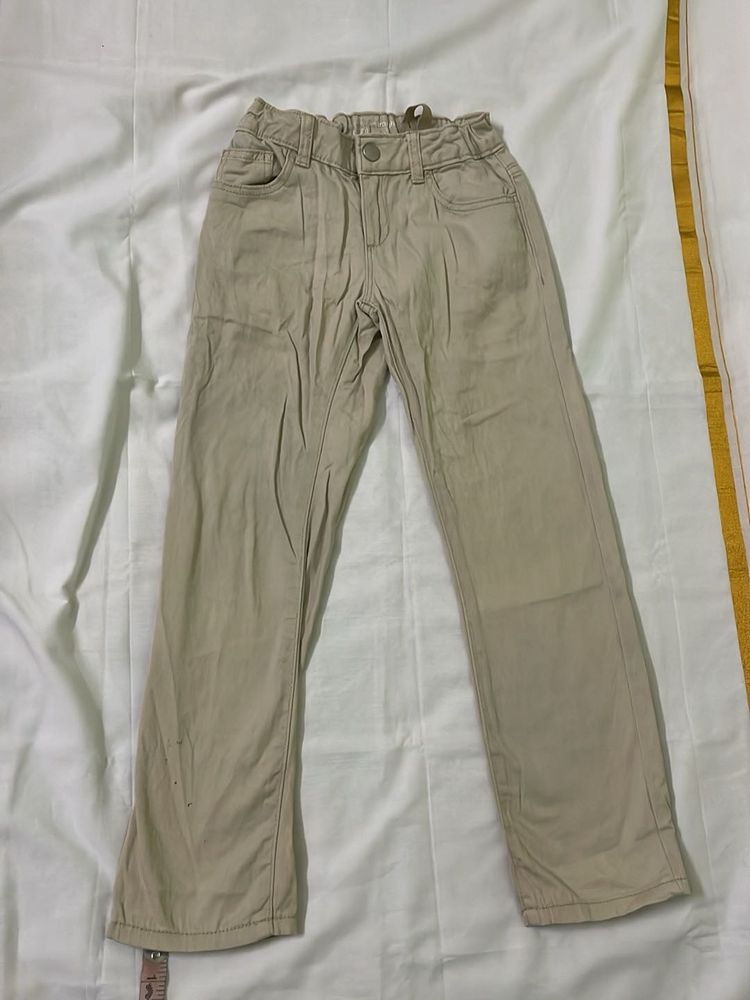 Boy's Beige Casual Trousers