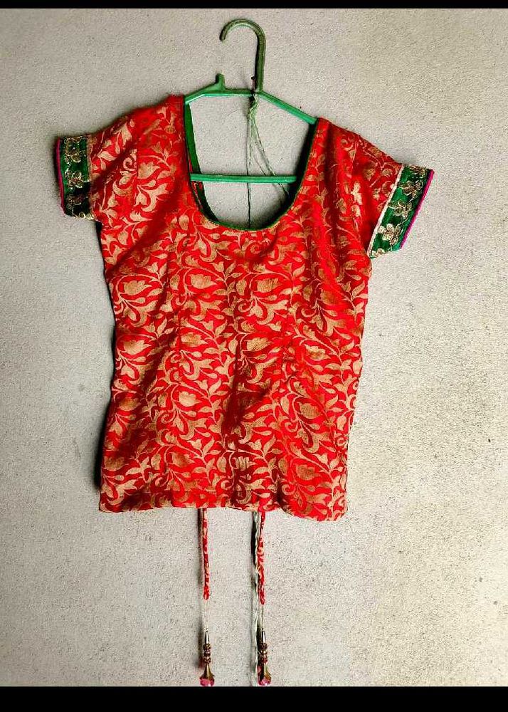 Red &amp; Gold Indian Blouse