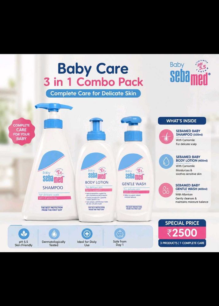 Sebamed Baby Care 3-in-1 Combo Pack