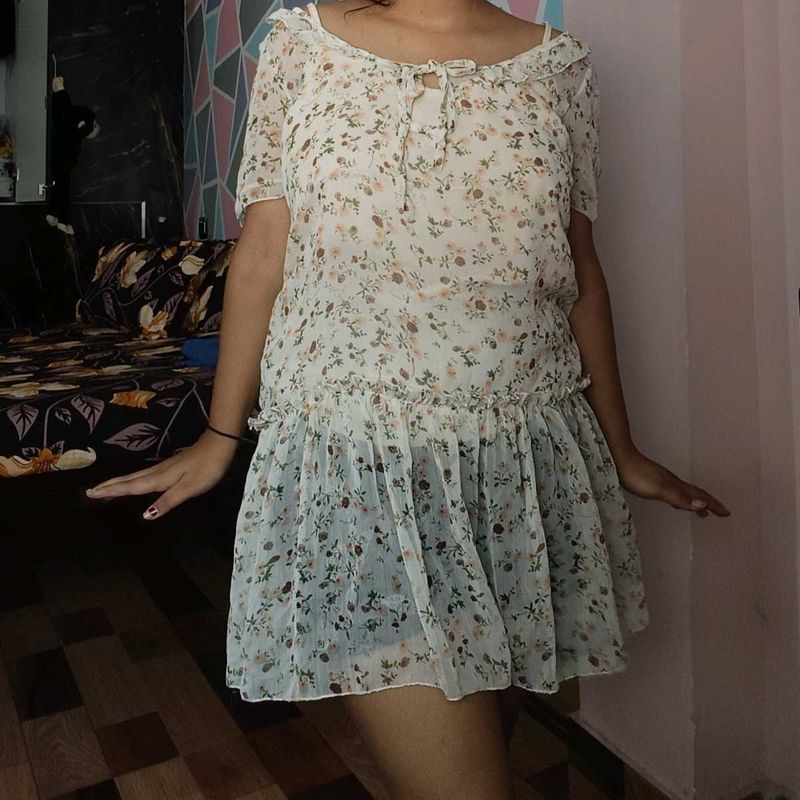Floral Print Mini Dress
