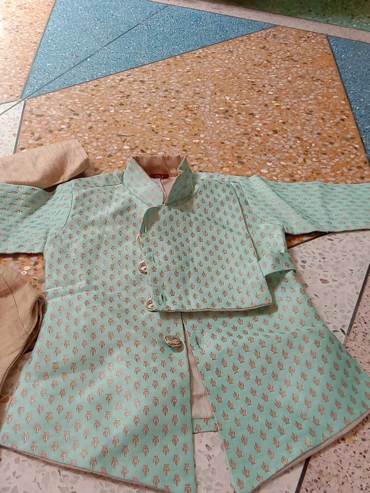 baby boy Mint Green Kurta Set
