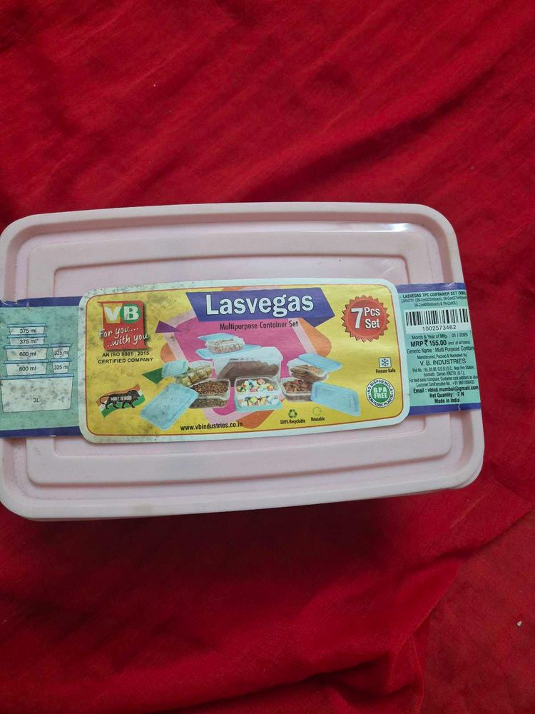 Lasvegas 7 Pcs Multipurpose Container Set