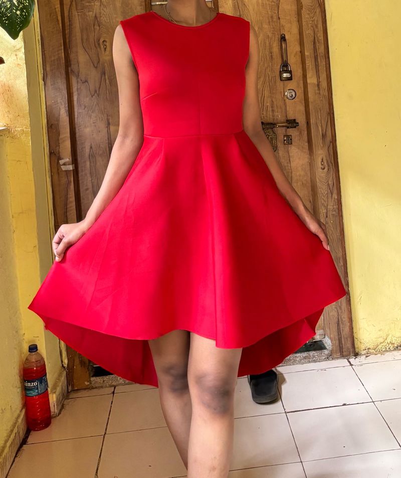Chic Red Skater Dress