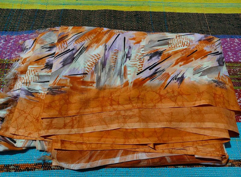 Vibrant Abstract Print Saree