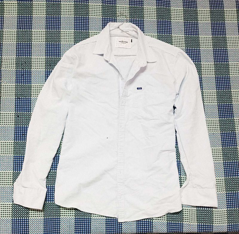 light Blue Striped Shirt MEN