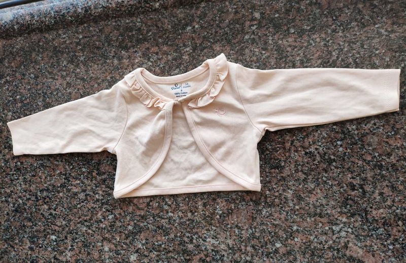 Cute Baby Bolero branded peach colour,kids wear
