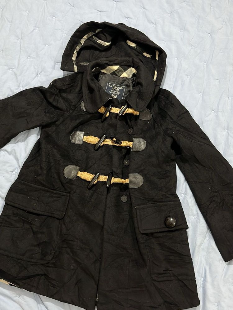 Classic Black Duffle Coat