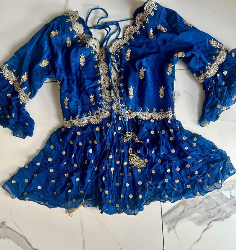 Royal Blue Embellished Kurta