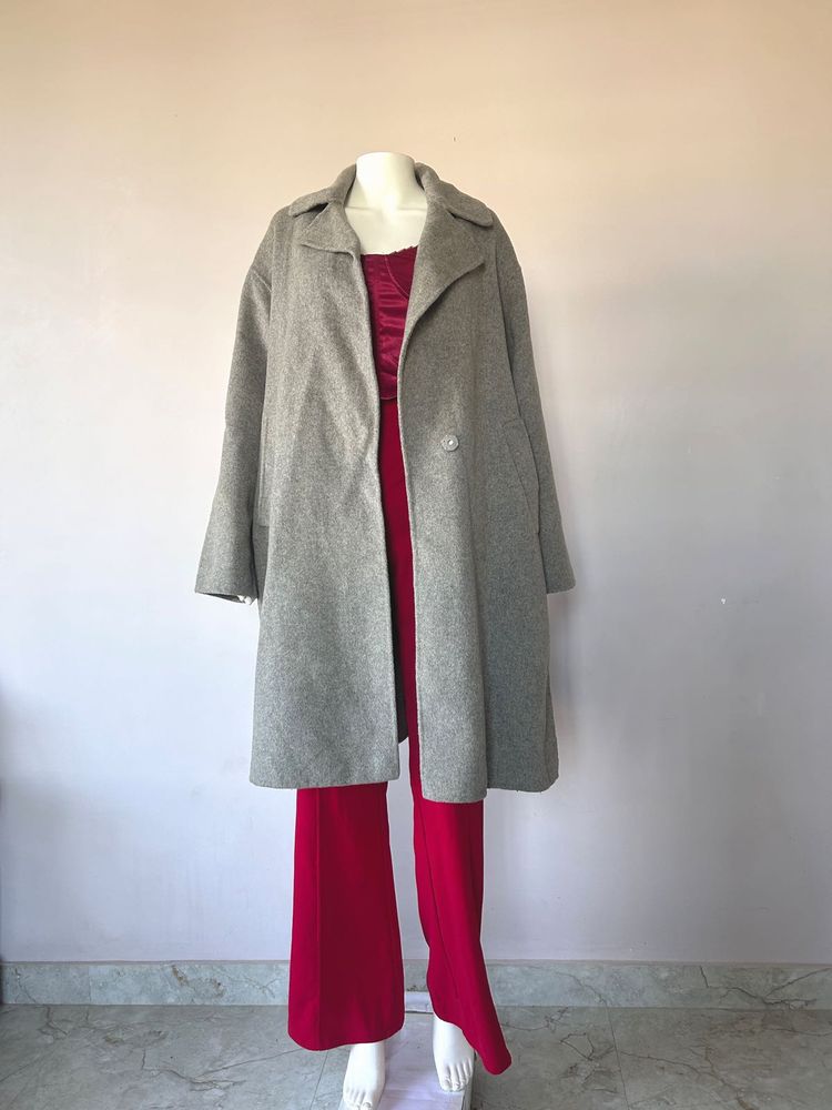 UNISEX Grey Wool Blend Coat FIXED PRICE ✅